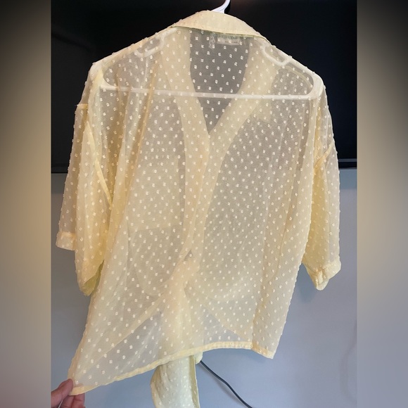 Tie front textured shirt - Picture 6 of 8